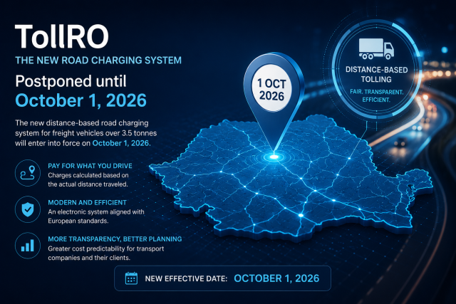 TollRO Postponed Until October 1, 2026: What the New Road Charging System Means for Transport Companies and Clients TollRO Postponed Until October 1, 2026: What the New Road Charging System Means for Transport Companies and Clients